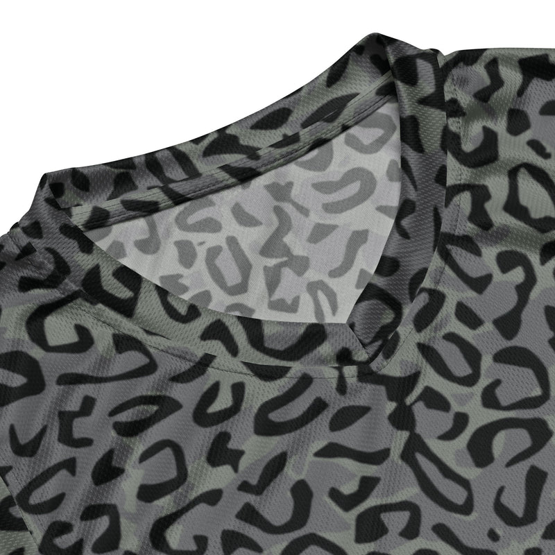 Leopard Spot Grey CAMO Unisex Basketball Jersey