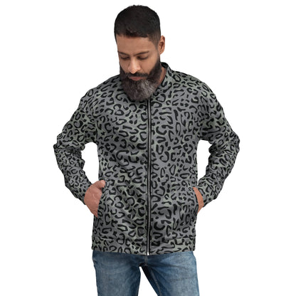 Leopard Spot Grey CAMO Unisex Bomber Jacket - XS - Jackets