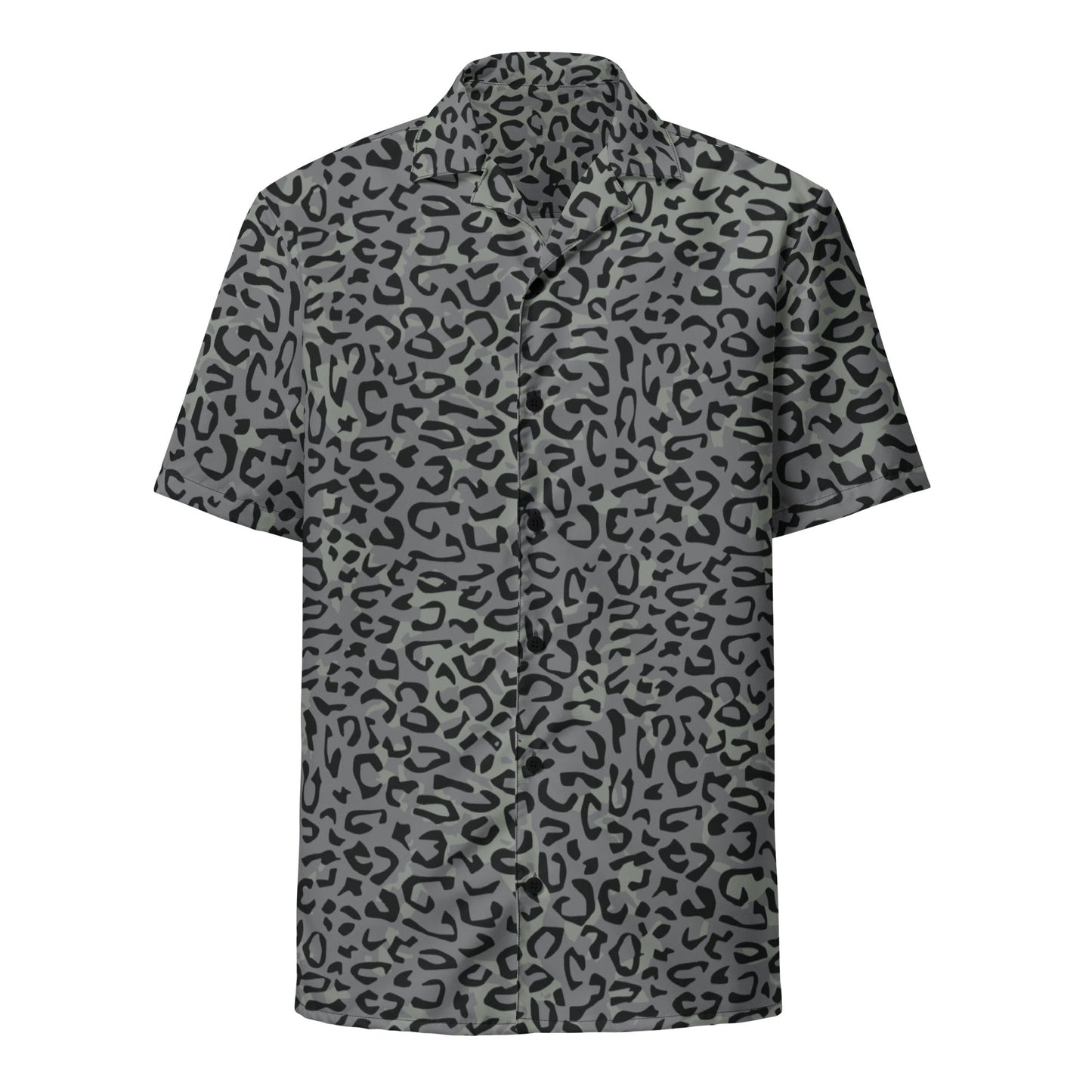 Leopard Spot Grey CAMO Unisex button shirt - Button Shirts