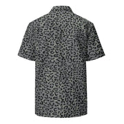 Leopard Spot Grey CAMO Unisex Short-Sleeve Button Shirt - Button-Up