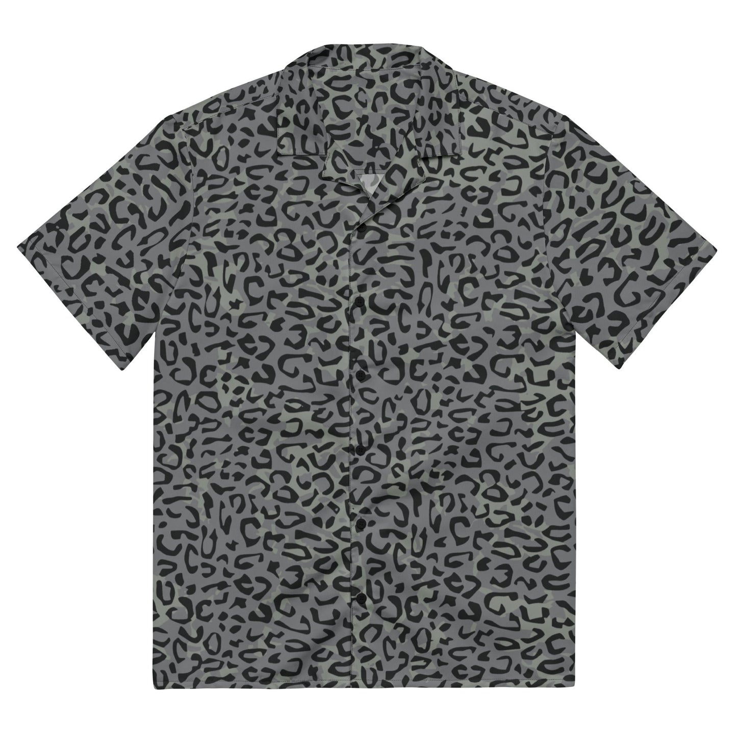 Leopard Spot Grey CAMO Unisex button shirt - 2XS - Button Shirts