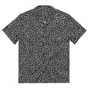 Leopard Spot Grey CAMO Unisex Short-Sleeve Button Shirt - 2XS - Button-Up