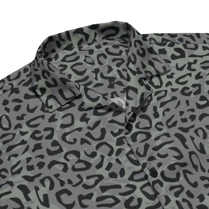 Leopard Spot Grey CAMO Unisex button shirt - Button Shirts