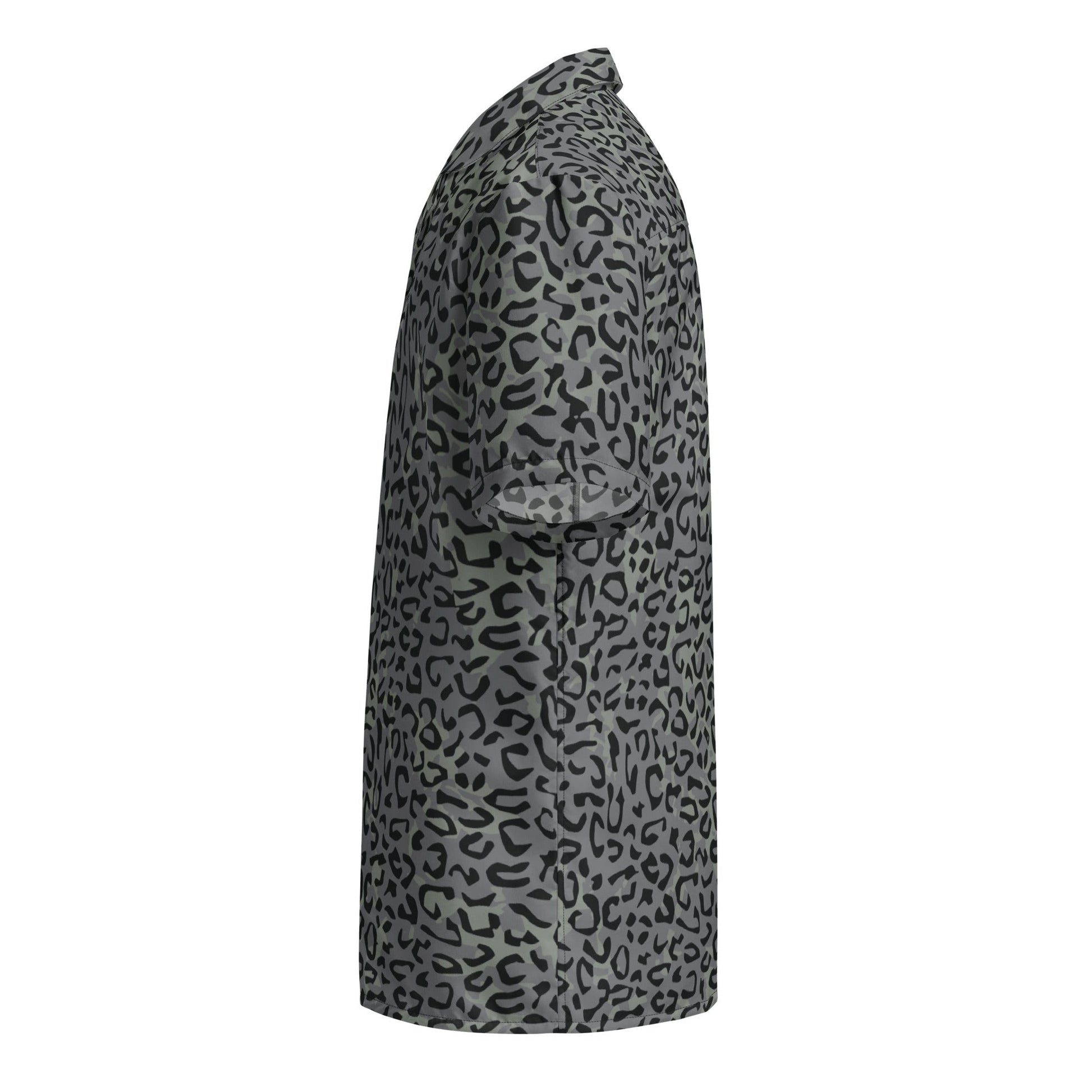 Leopard Spot Grey CAMO Unisex button shirt - Button Shirts