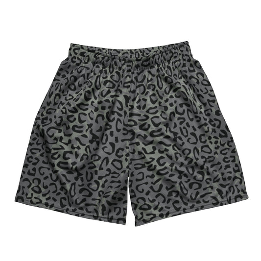 Leopard Spot Grey CAMO Unisex mesh shorts - 2XS - Mesh Shorts