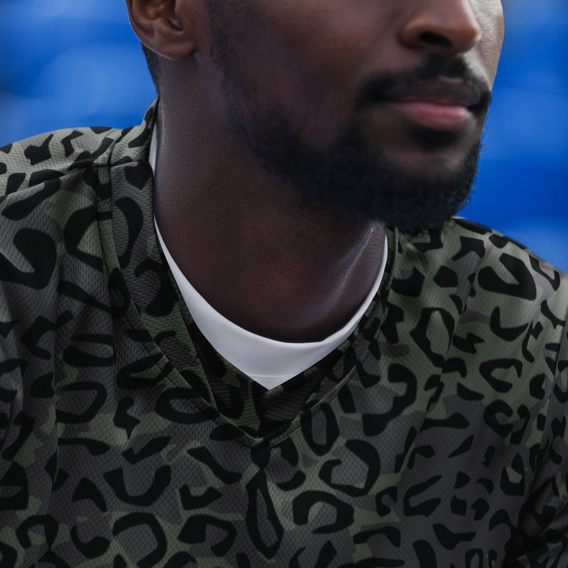 Leopard Spot Grey CAMO Unisex Sports Jersey