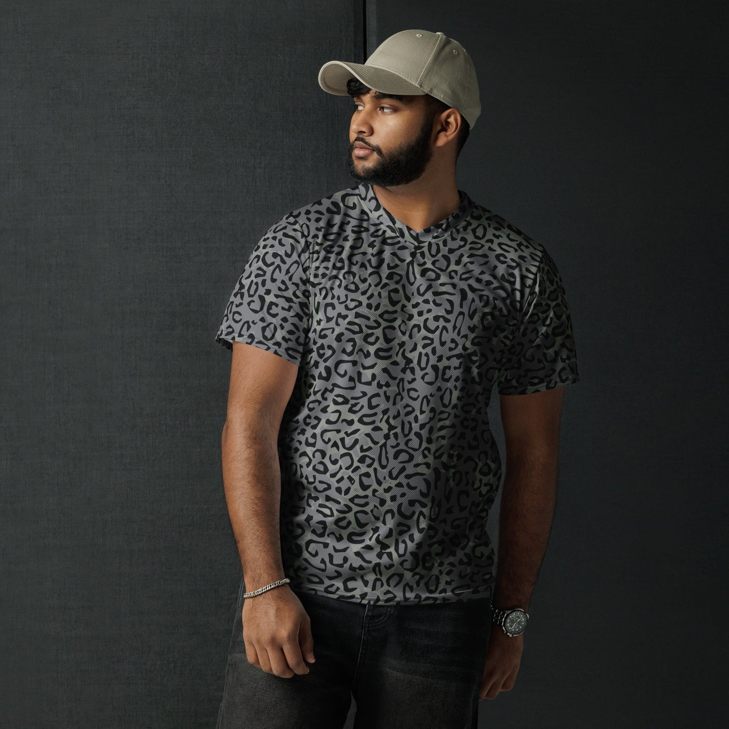 Leopard Spot Grey CAMO unisex sports jersey - Sports Jerseys