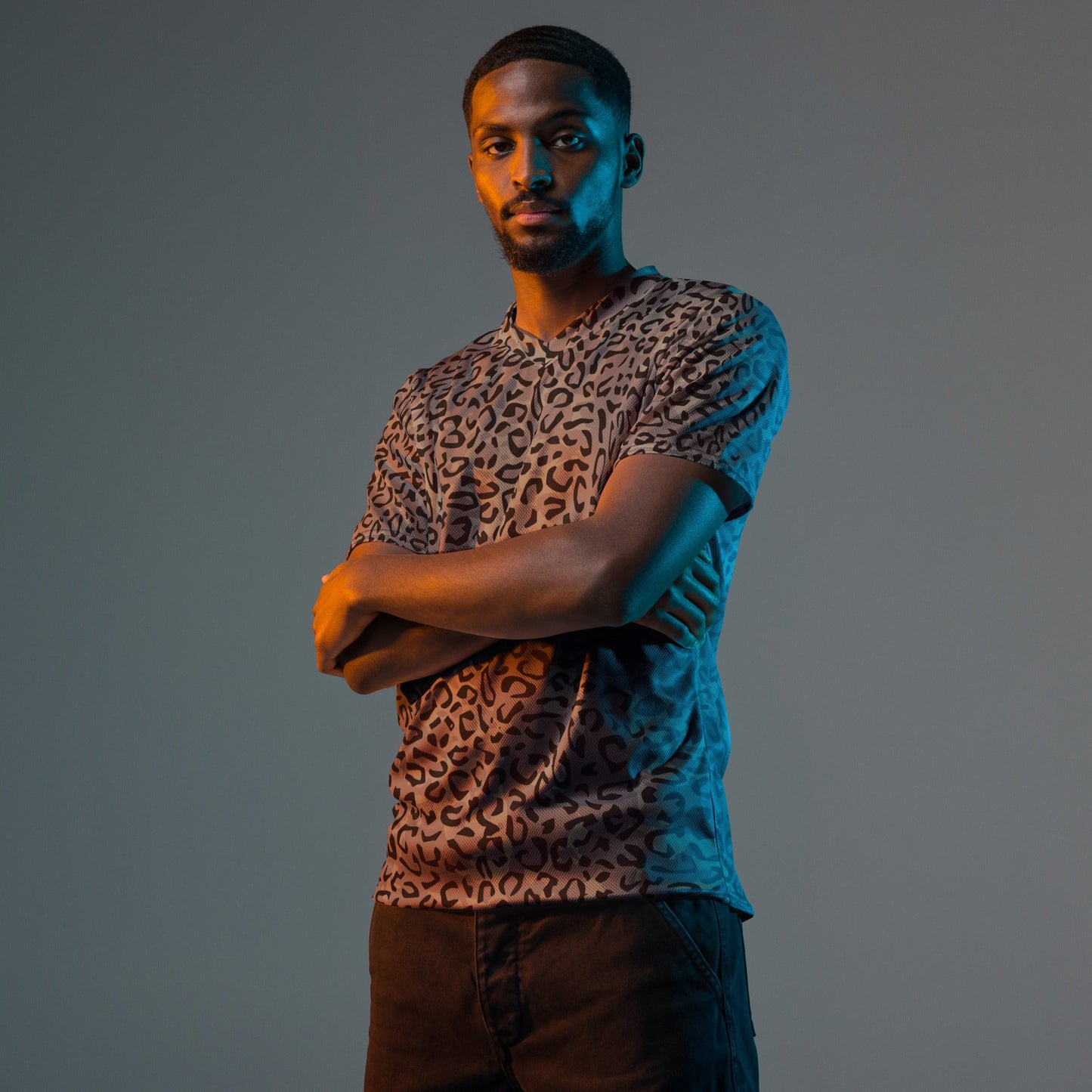 Leopard Spot Grey CAMO unisex sports jersey - Sports Jerseys