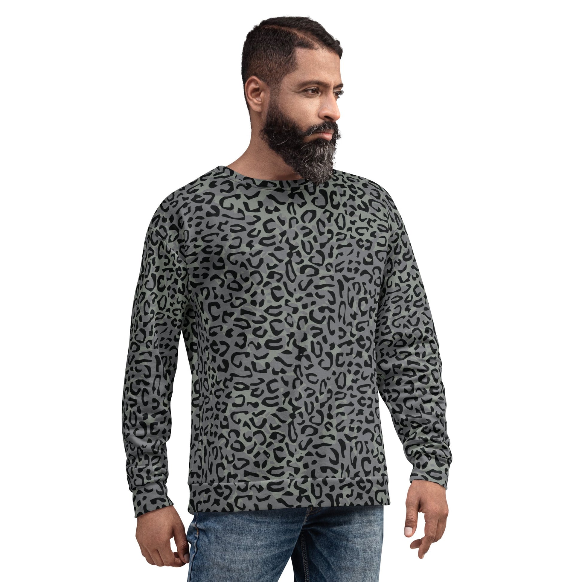 Leopard Spot Grey CAMO Unisex Sweatshirt - Sweatshirts