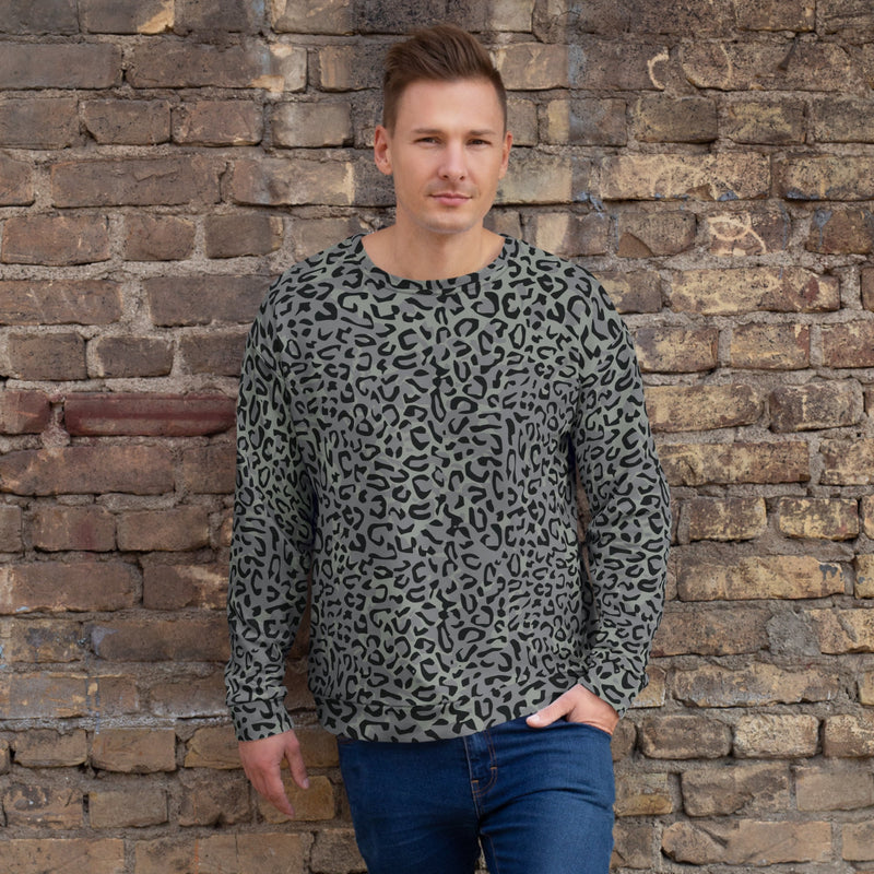 Leopard Spot Grey CAMO Unisex Sweatshirt - 2XS