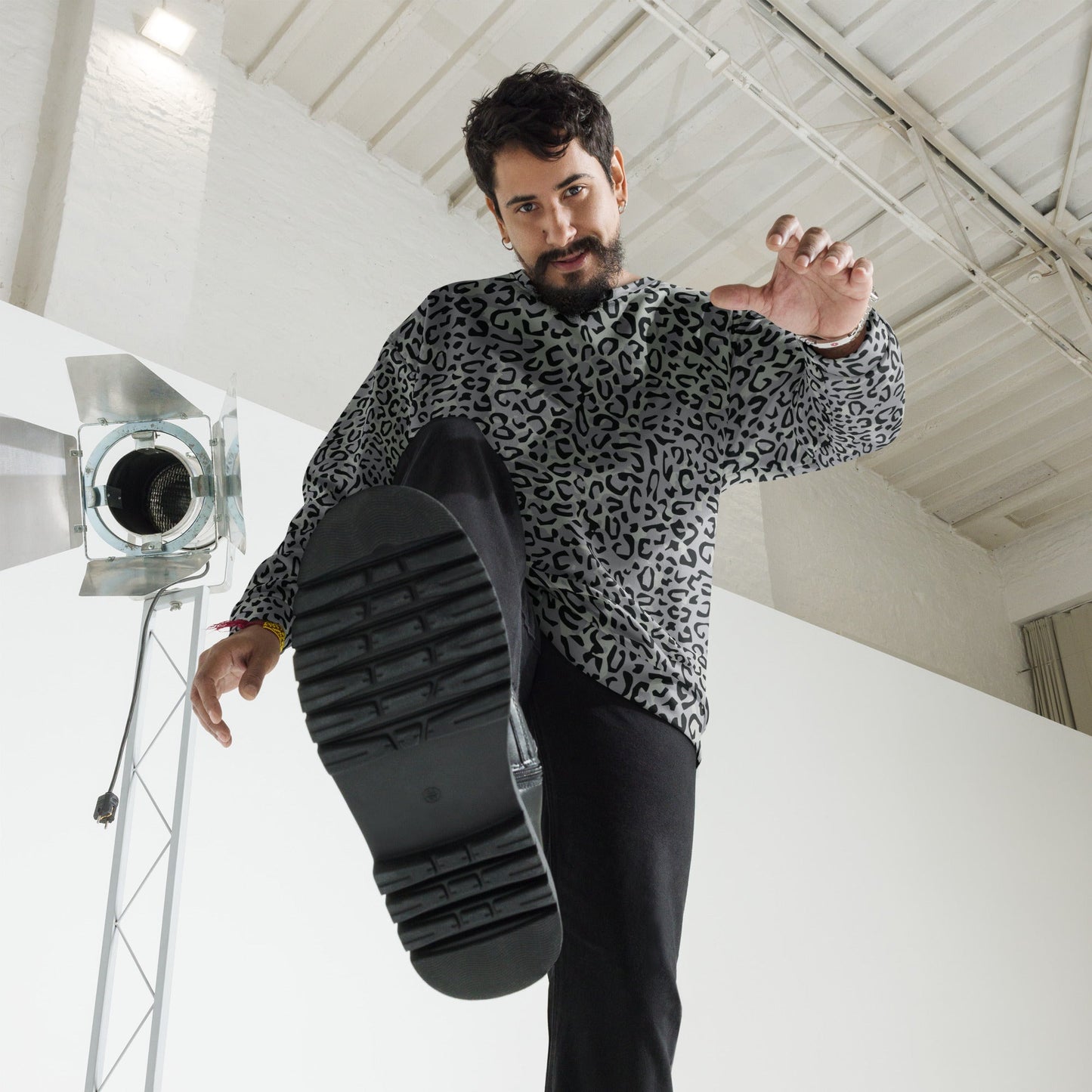 Leopard Spot Grey CAMO Unisex Sweatshirt - Sweatshirts