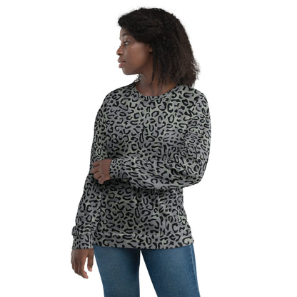 Leopard Spot Grey CAMO Unisex Sweatshirt - Sweatshirts