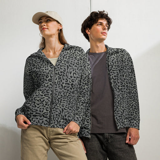 Leopard Spot Grey CAMO Unisex Track Jacket - 2XS