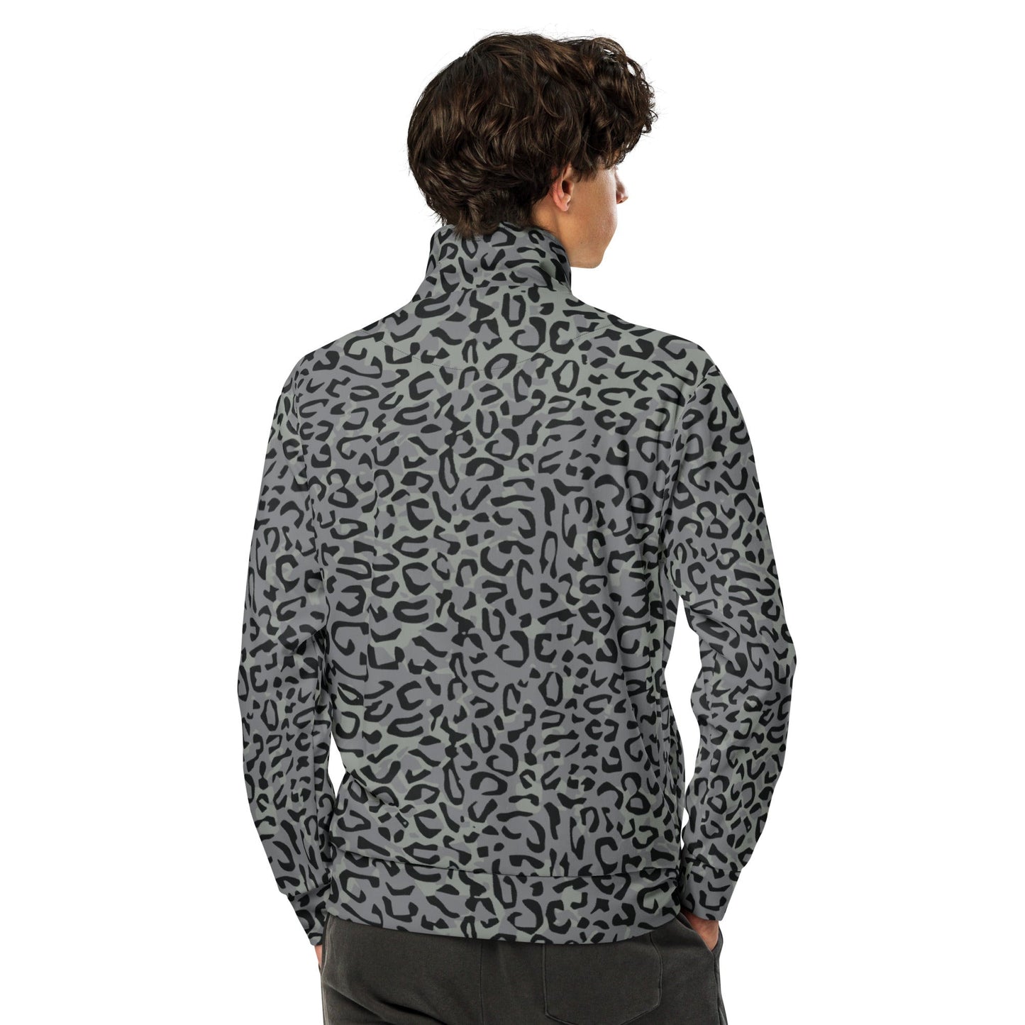 Leopard Spot Grey CAMO Unisex track jacket - Track Jackets