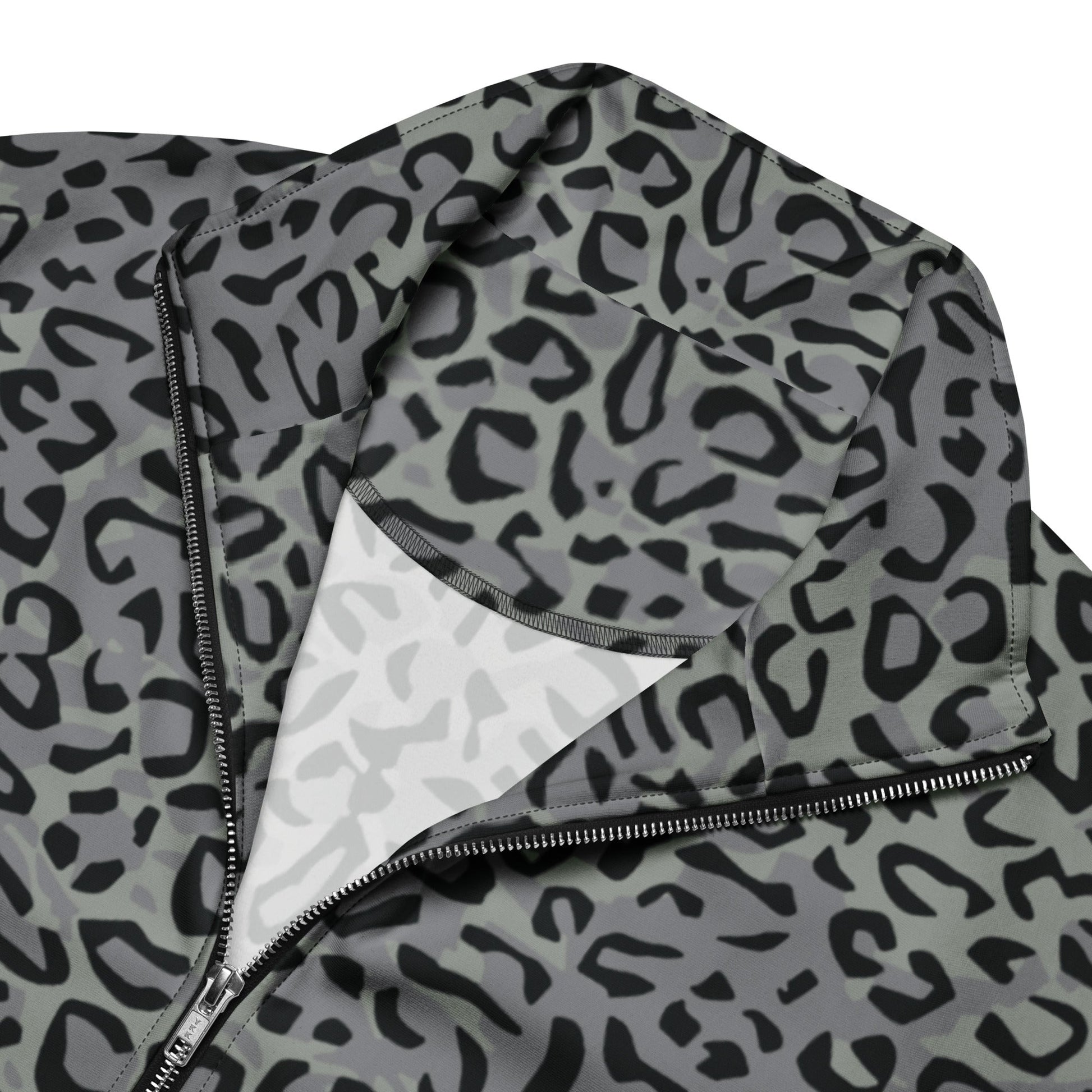 Leopard Spot Grey CAMO Unisex track jacket - Track Jackets