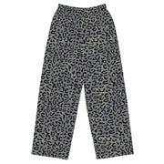 Leopard Spot Grey CAMO Unisex Wide-Leg Leisure Pants - 2XS - Pant
