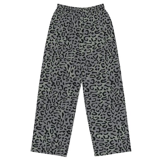 Leopard Spot Grey CAMO Unisex Wide-Leg Leisure Pants - 2XS - Pant