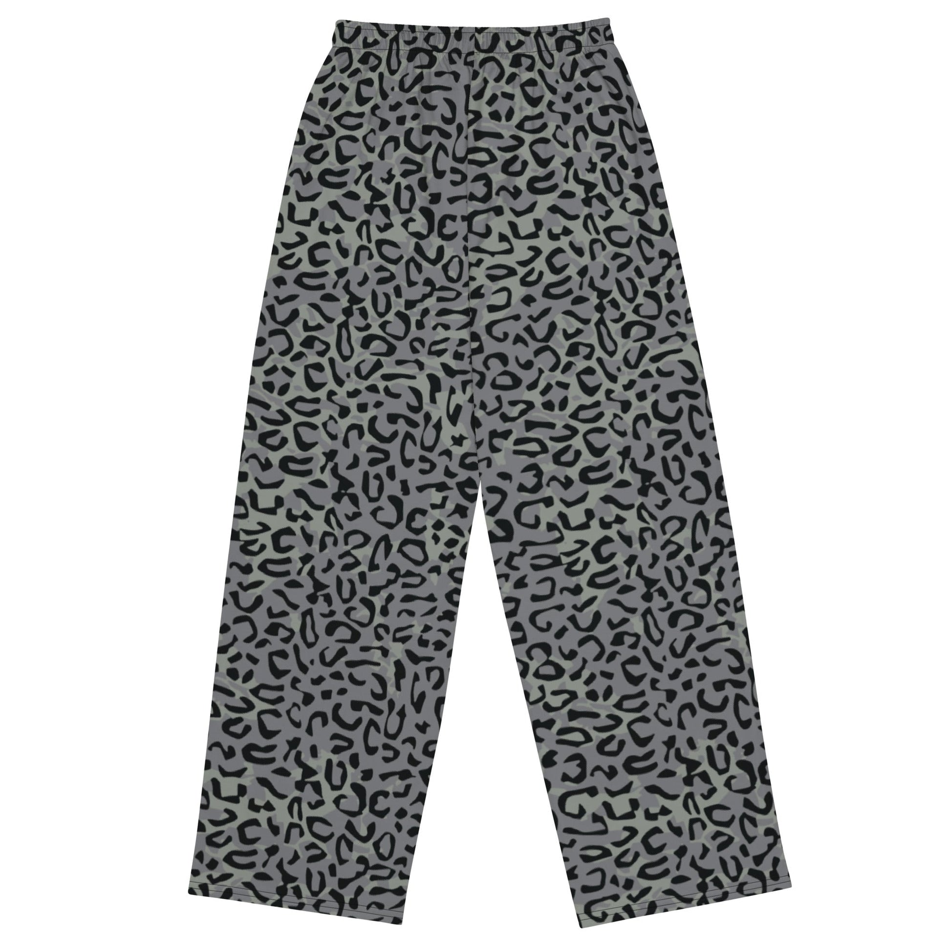 Leopard Spot Grey CAMO unisex wide-leg pants - Wide-leg Pants
