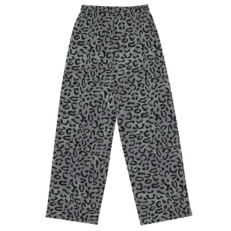 Leopard Spot Grey CAMO Unisex Wide-Leg Leisure Pants - Pant