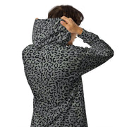 Leopard Spot Grey CAMO Unisex Zip Hoodie