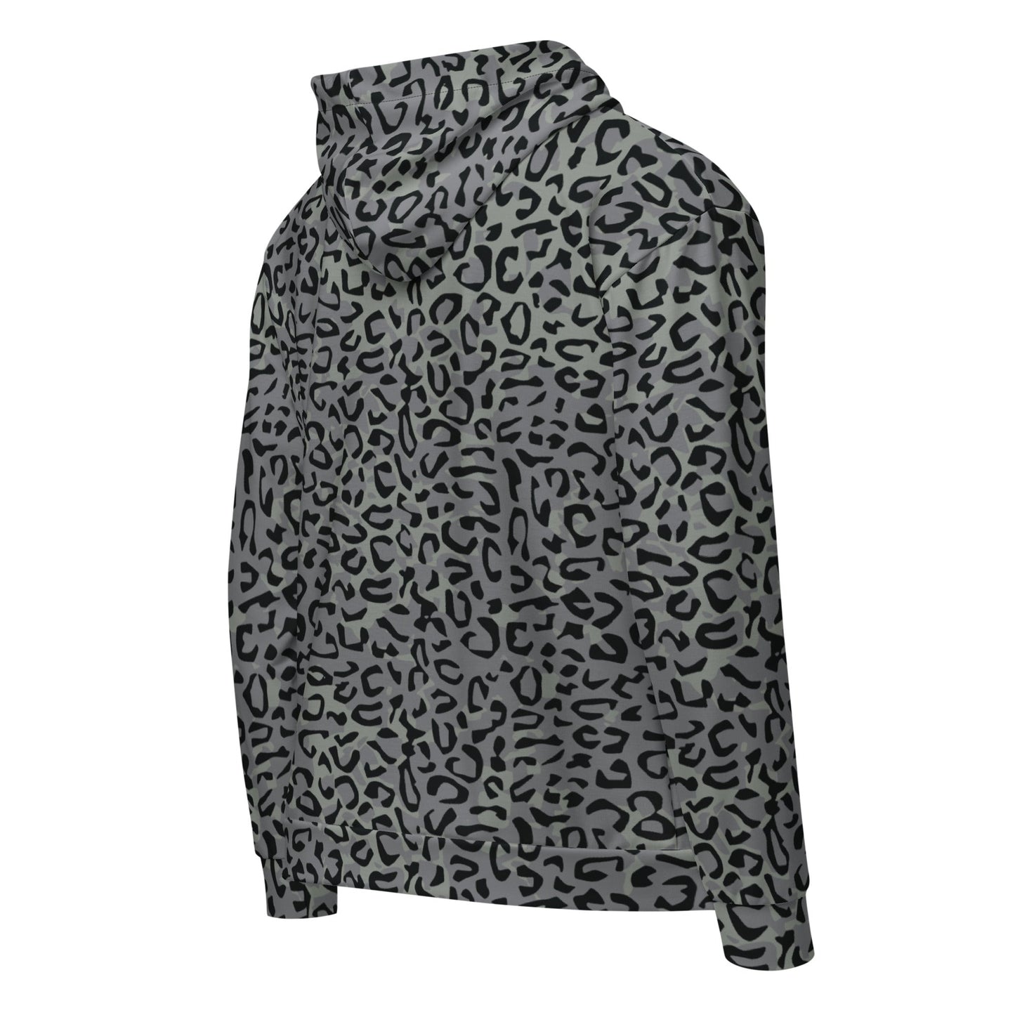 Leopard Spot Grey CAMO Unisex zip hoodie - Zip Hoodies