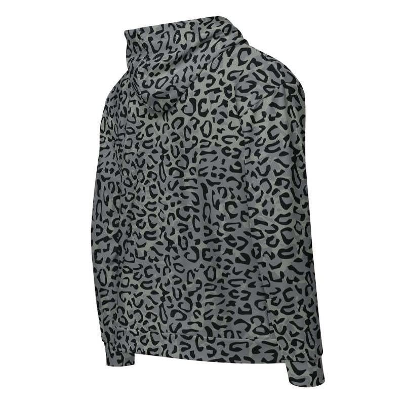 Leopard Spot Grey CAMO Unisex Zip Hoodie