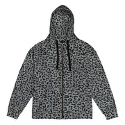 Leopard Spot Grey CAMO Unisex Zip Hoodie - 2XS
