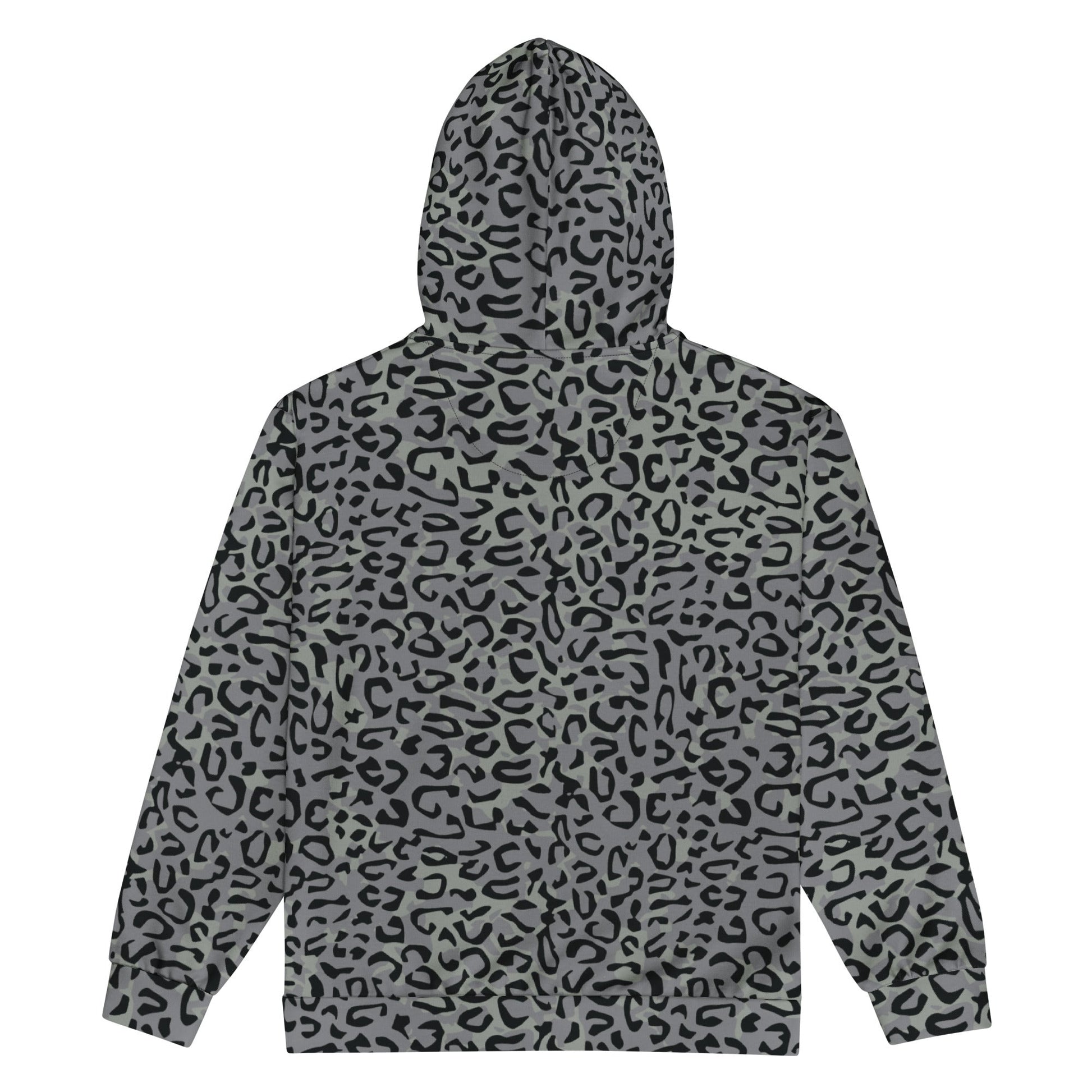 Leopard Spot Grey CAMO Unisex zip hoodie - Zip Hoodies