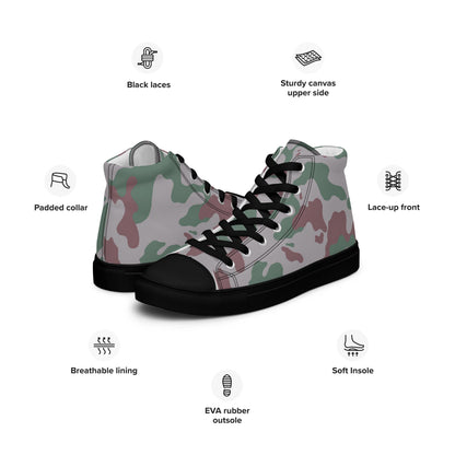 Lithuanian Amoeba CAMO Mens high top canvas shoes - High Top Canvas Shoes