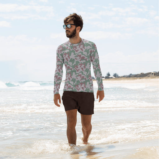 Amoeba Lithuanian Woodland CAMO Mens Long-Sleeve Rash Guard - XS