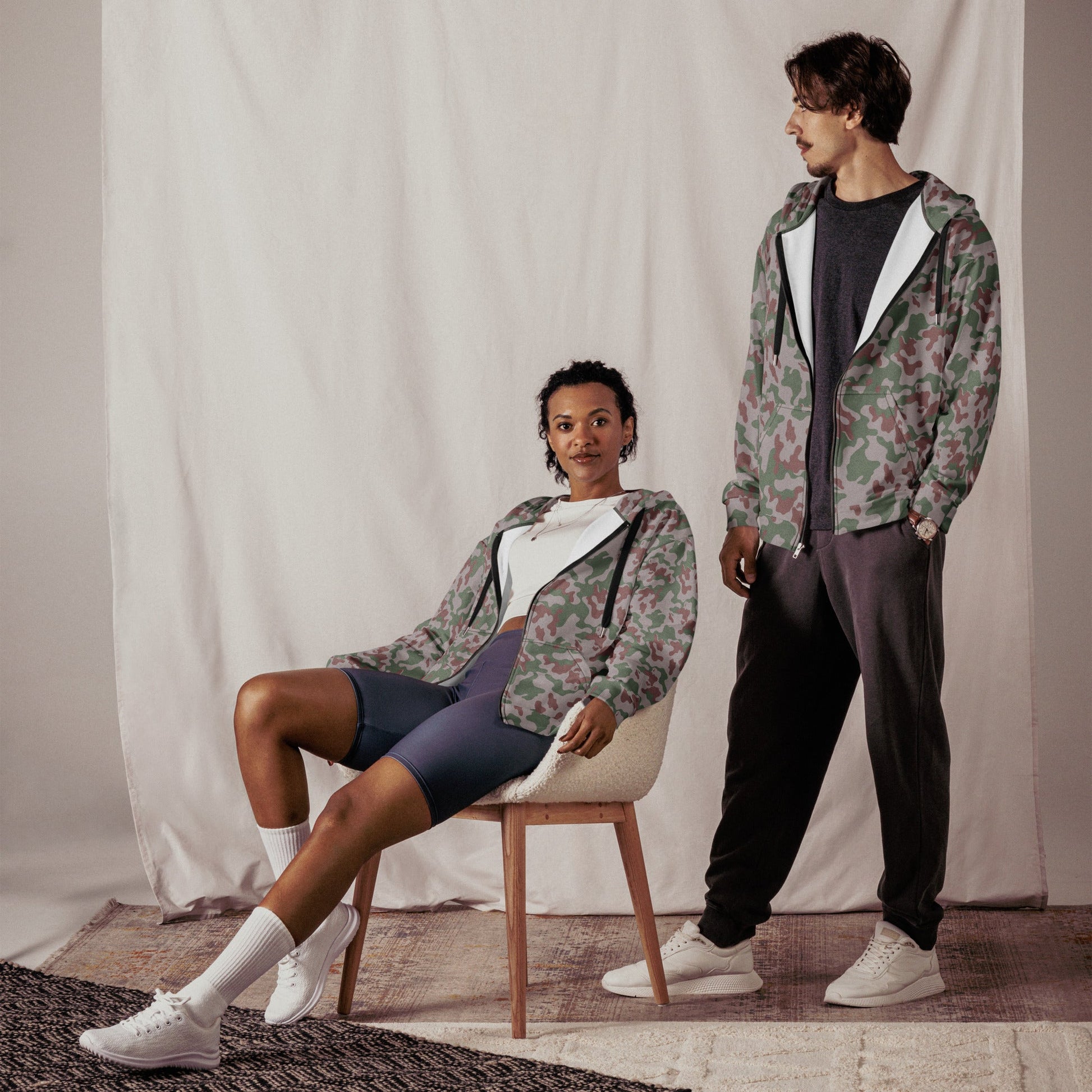 Lithuanian Amoeba CAMO Unisex zip hoodie - Zip Hoodies