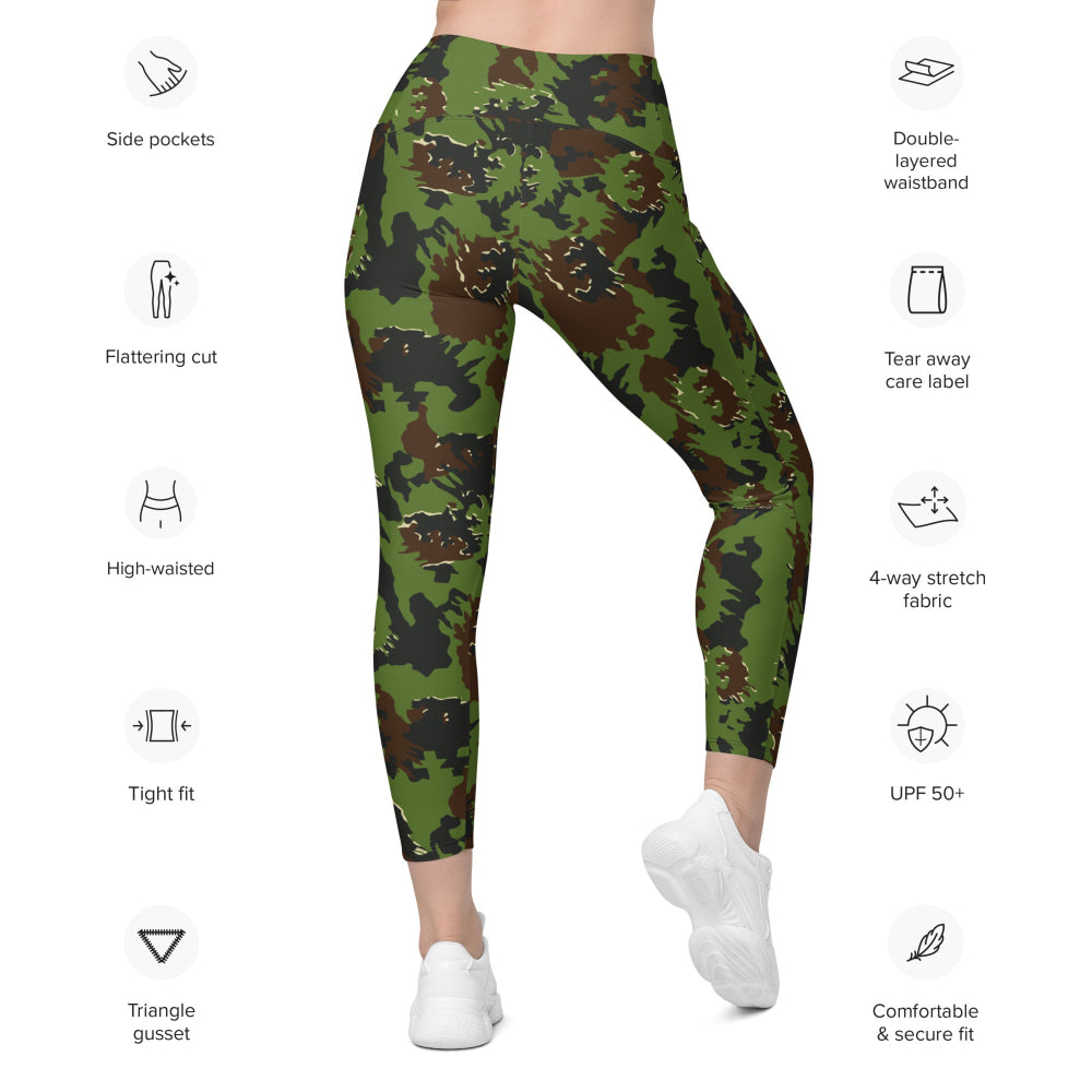 Lithuanian M05 Misko (Forest) CAMO Leggings with pockets - Womens With Pockets