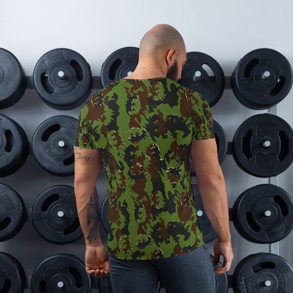 Lithuanian M05 Misko (Forest) CAMO Men’s Athletic T-shirt - T-Shirts