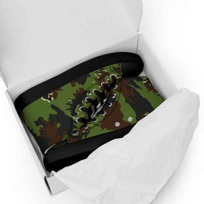 Lithuanian M05 Misko (Forest) CAMO Men’s high top canvas shoes - Mens High Top Canvas Shoes