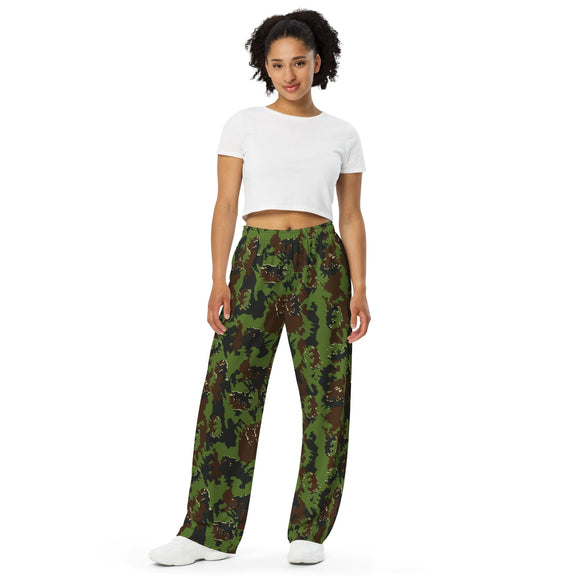 Lithuanian M05 Misko (Forest) CAMO unisex wide-leg pants - Wide-leg Pants