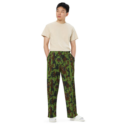 Lithuanian M05 Misko (Forest) CAMO unisex wide-leg pants - Unisex Wide-Leg Pants