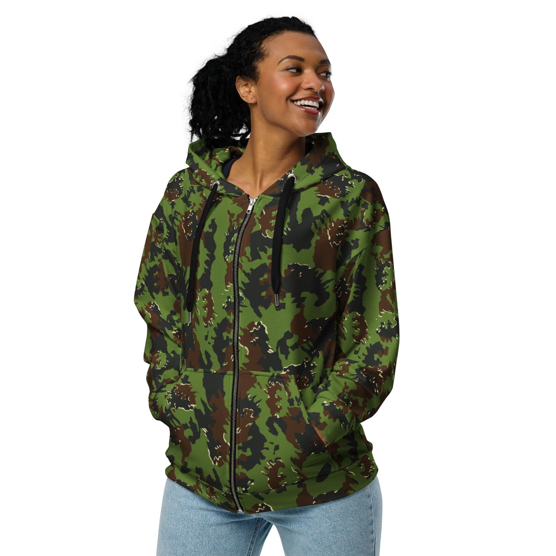 Lithuanian M05 Misko (Forest) CAMO Unisex zip hoodie - Zip Hoodie