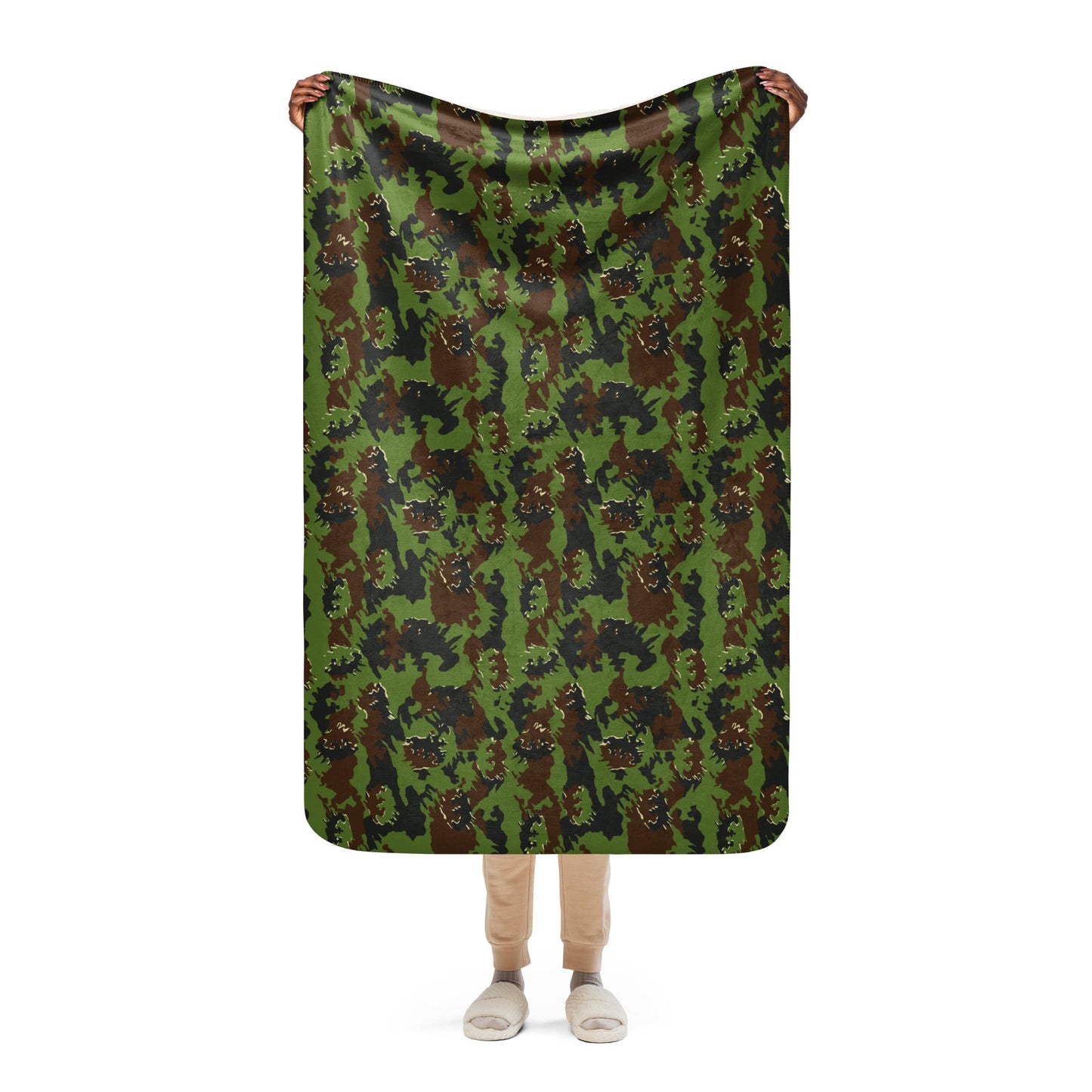 Lithuanian Misko CAMO Sherpa blanket - 37″×57″ - Blanket