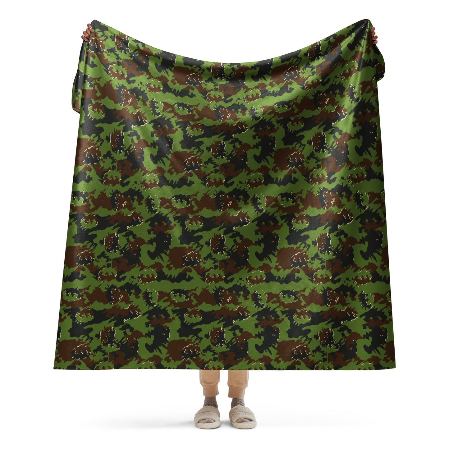 Lithuanian Misko CAMO Sherpa blanket - 60″×80″ - Blanket