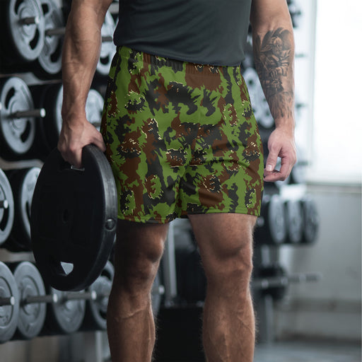 M05 Miško Woodland CAMO Unisex Athletic Long Shorts - 2XS