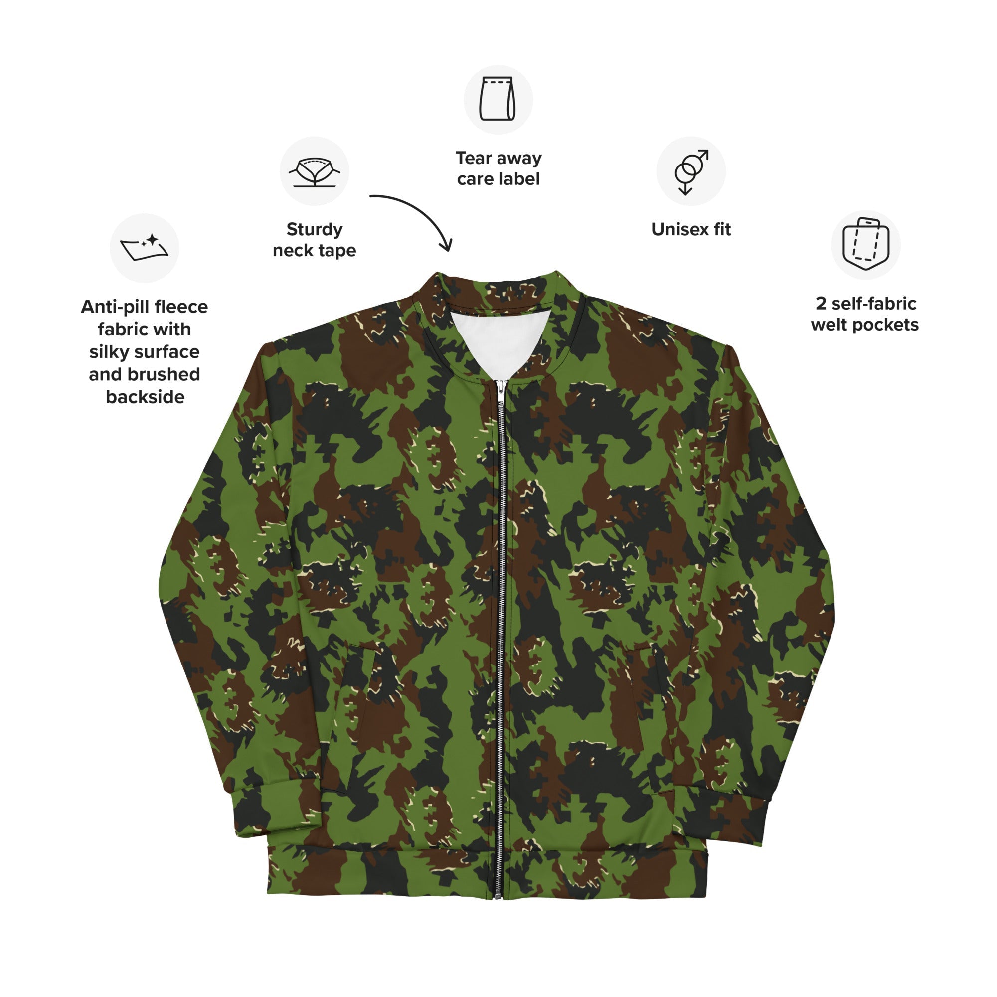 CAMO HQ - Lithuanian Misko CAMO Unisex Bomber Jacket - Worldwide