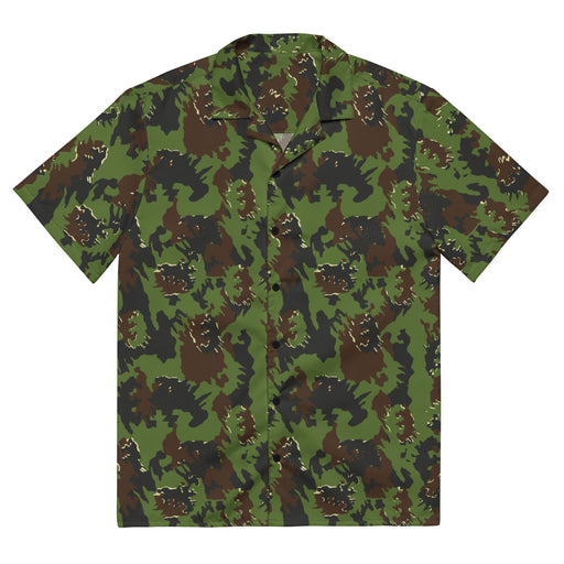 M05 Miško Woodland CAMO Unisex Short-Sleeve Button Shirt - 2XS - Button-Up