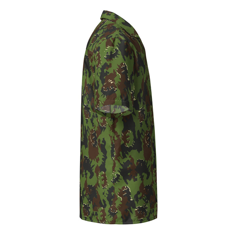M05 Miško Woodland CAMO Unisex Short-Sleeve Button Shirt - Button-Up
