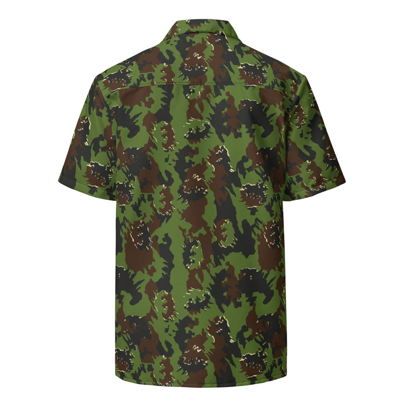 M05 Miško Woodland CAMO Unisex Short-Sleeve Button Shirt - Button-Up