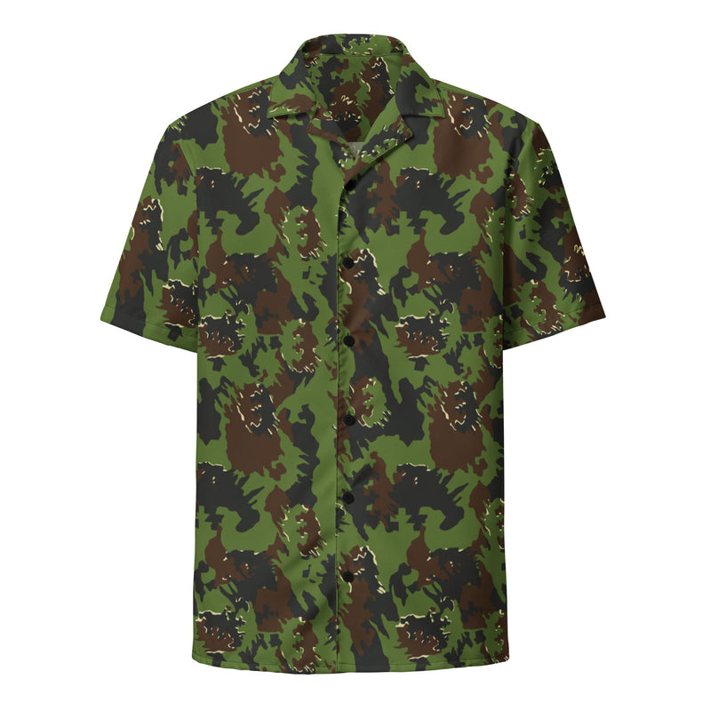 M05 Miško Woodland CAMO Unisex Short-Sleeve Button Shirt - Button-Up