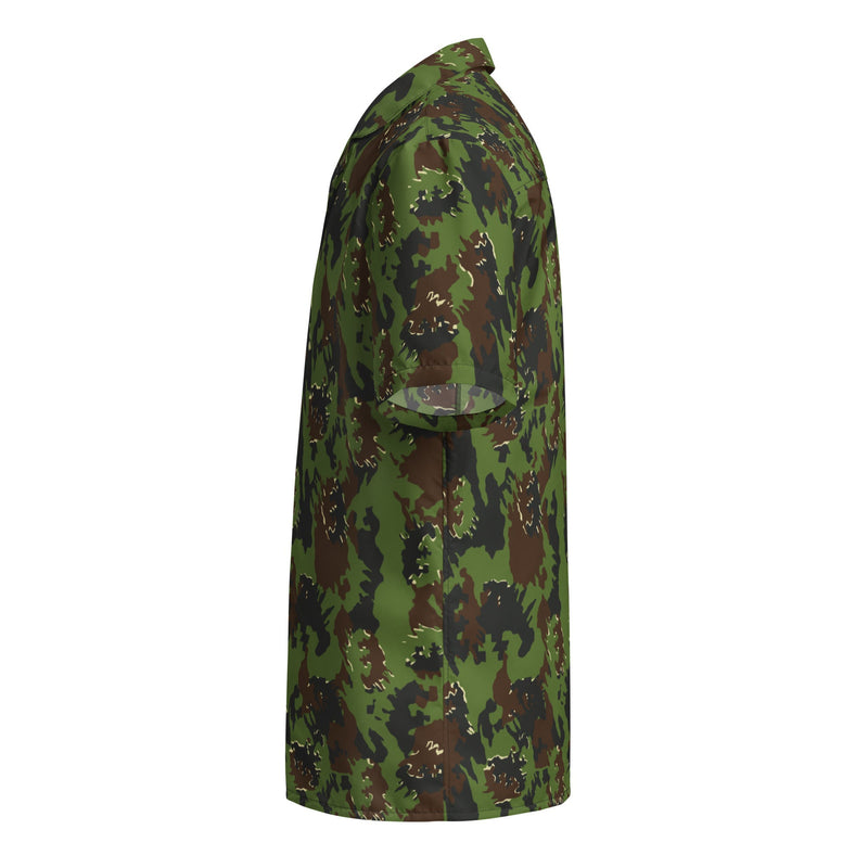 M05 Miško Woodland CAMO Unisex Short-Sleeve Button Shirt - Button-Up