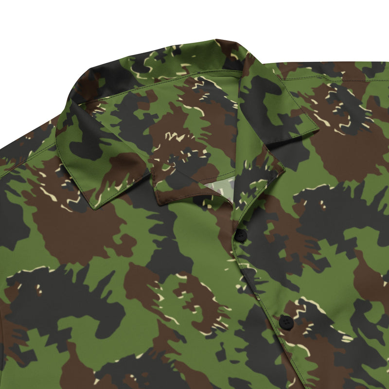 M05 Miško Woodland CAMO Unisex Short-Sleeve Button Shirt - Button-Up