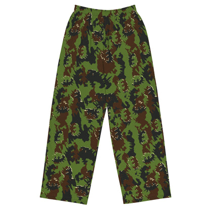 Lithuanian Misko CAMO unisex wide-leg pants - 2XS - Wide-leg Pants