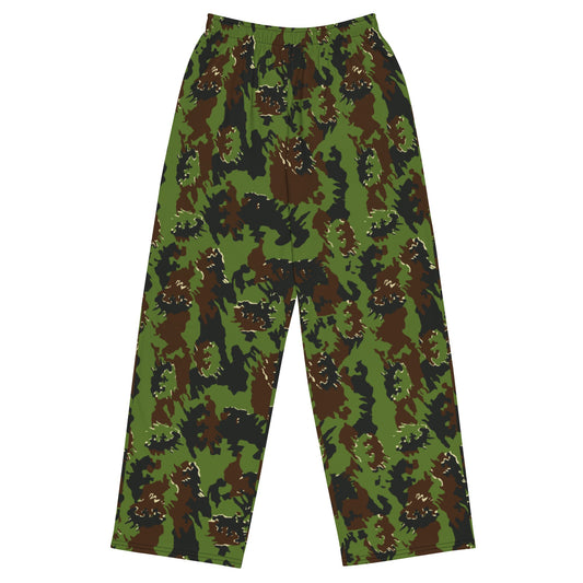Lithuanian Misko CAMO unisex wide-leg pants - 2XS - Wide-leg Pants