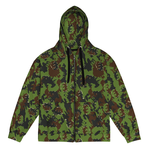 M05 Miško Woodland CAMO Unisex Zip Hoodie - 2XS